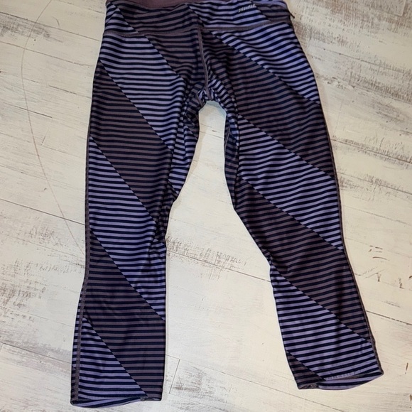 Nike Black and Purple Leggings with Reflective Accents - Picture 8 of 9